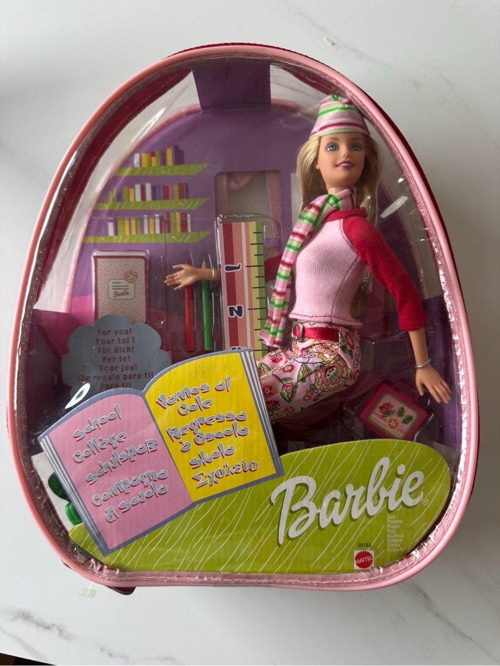 Vintage 2000 School Cool Barbie Doll Backpack #29183 NEW Unopened